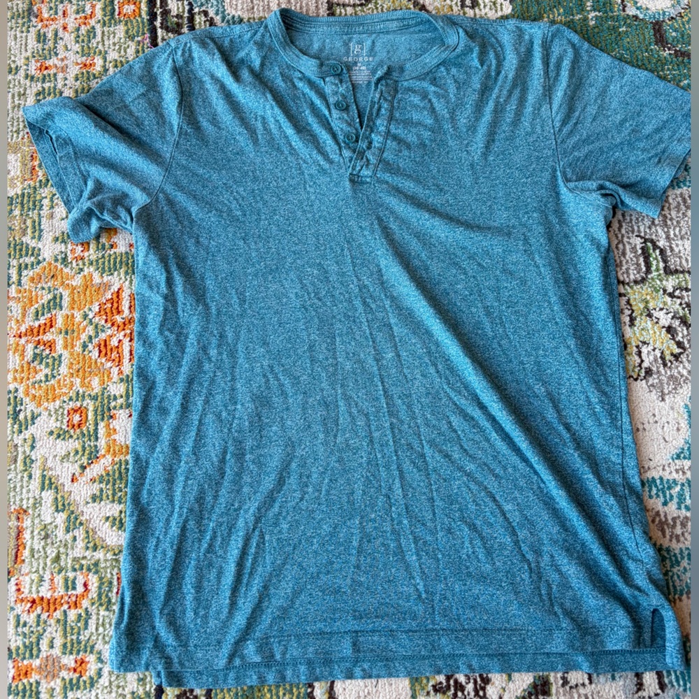 Men’s Blue Henley Top